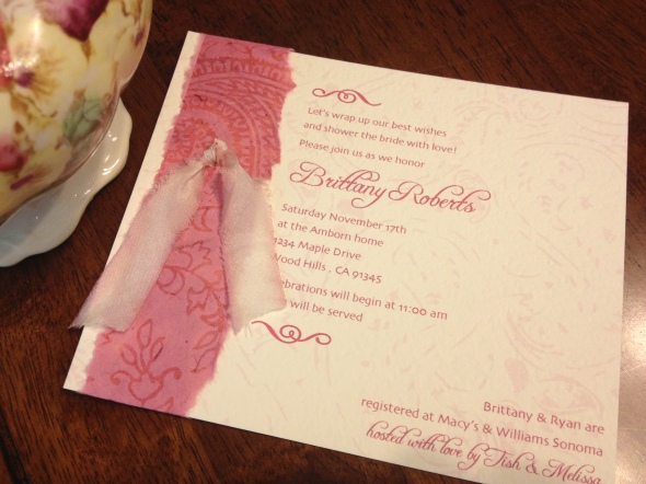 vintage bridal shower invitation